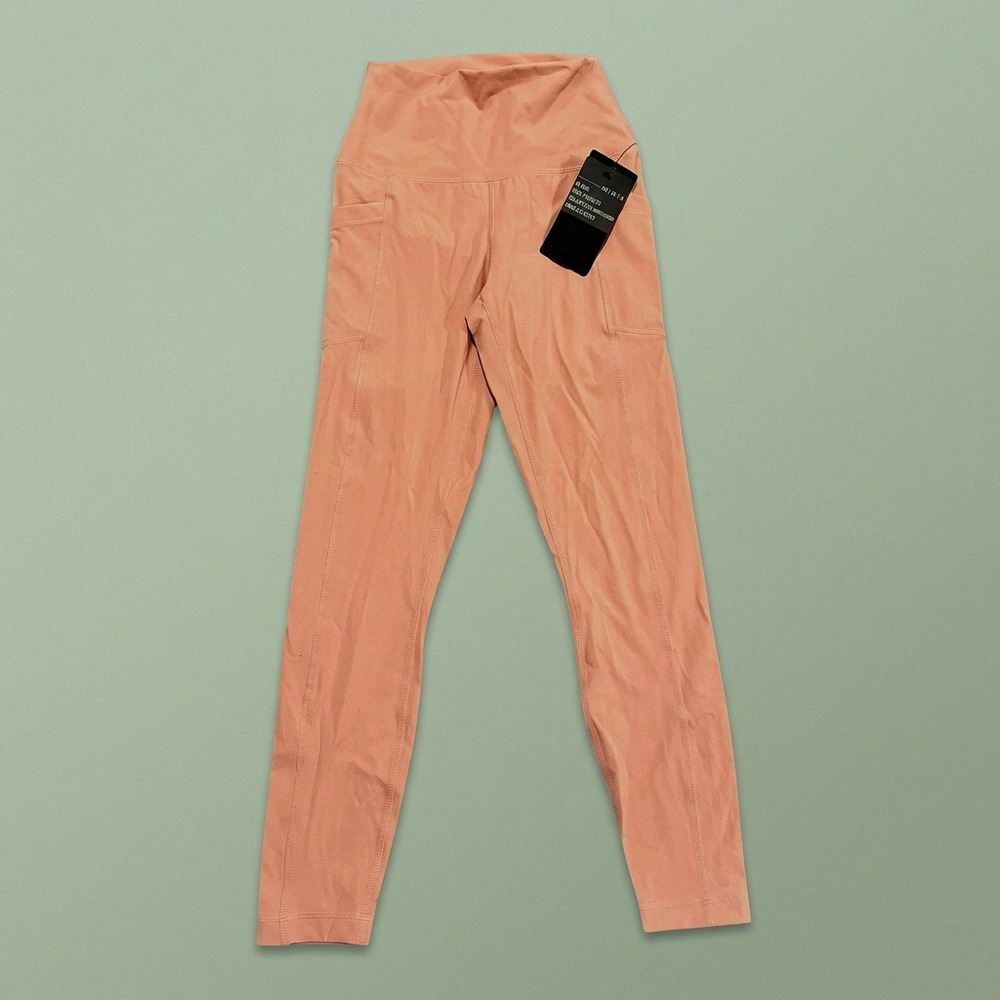 NWT 90 Degree By Reflex Leggings Womens Small Pink High Rise Superflex Pockets